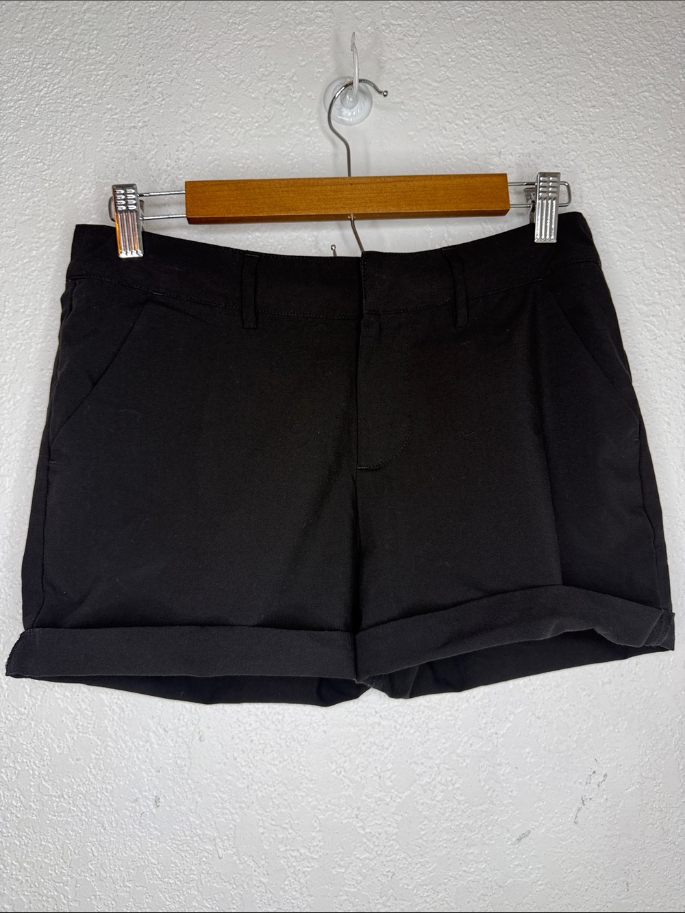 RVCA Black Cuffed Chino Shorts Skater Minimalist Preppy Clean Girl